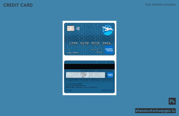 Beispielvorschau der American Express Air Miles Kreditkarte für Kanada